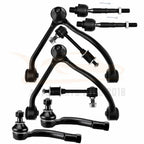 Set of 8 Front Upper Control Arms Tie Rods for Kia Sorento (2003–2004)