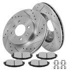 Drilled & Slotted Rotors & Ceramic Pads for Honda Civic (2004–2005)