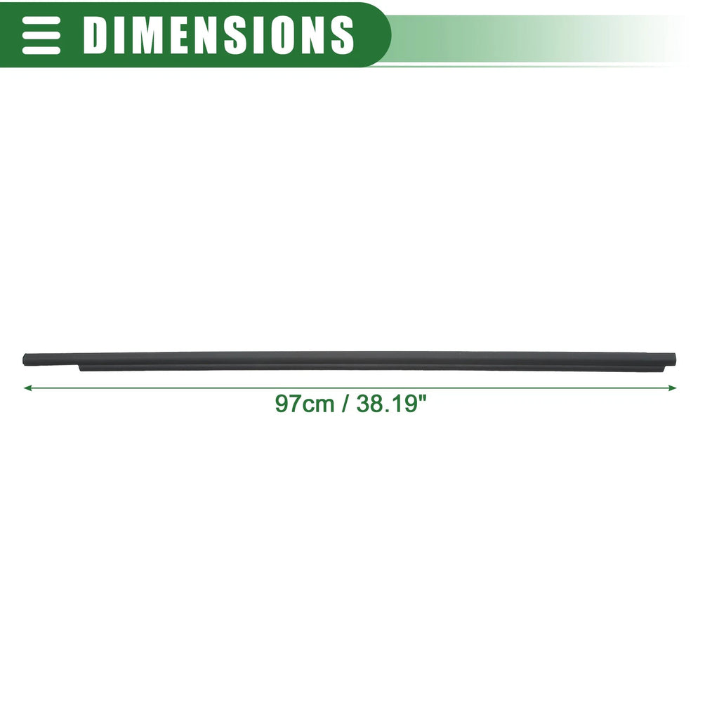 Front Left Window Belt Weatherstrip for Toyota Sienna (2004–2010) Black