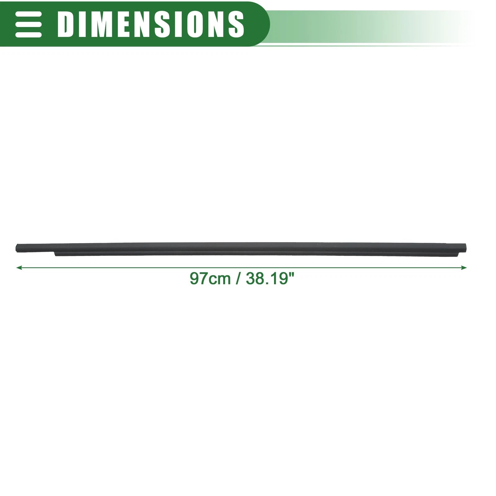 Front Left Window Belt Weatherstrip for Toyota Sienna (2004–2010) Black
