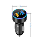Dual USB Charger Cigarette Lighter Socket with LED Display QC3.0 for Universal Use