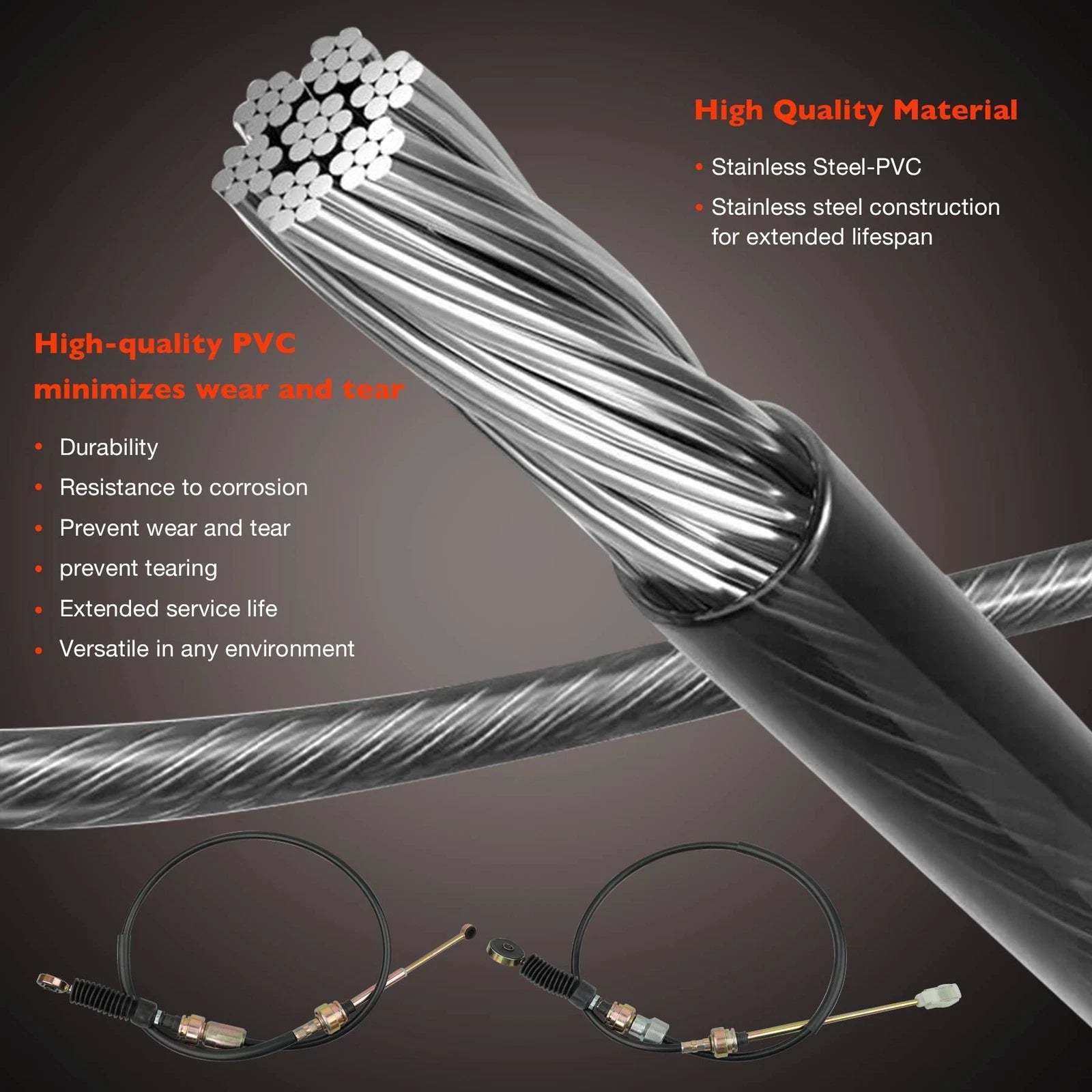 2X Manual Transmission Shift Control Cable for Toyota RAV4 (1996–2000) 33821-42070