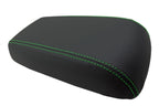 Leather Console Lid Armrest Cover for Ford Escape (2005–2007) Green Stitch