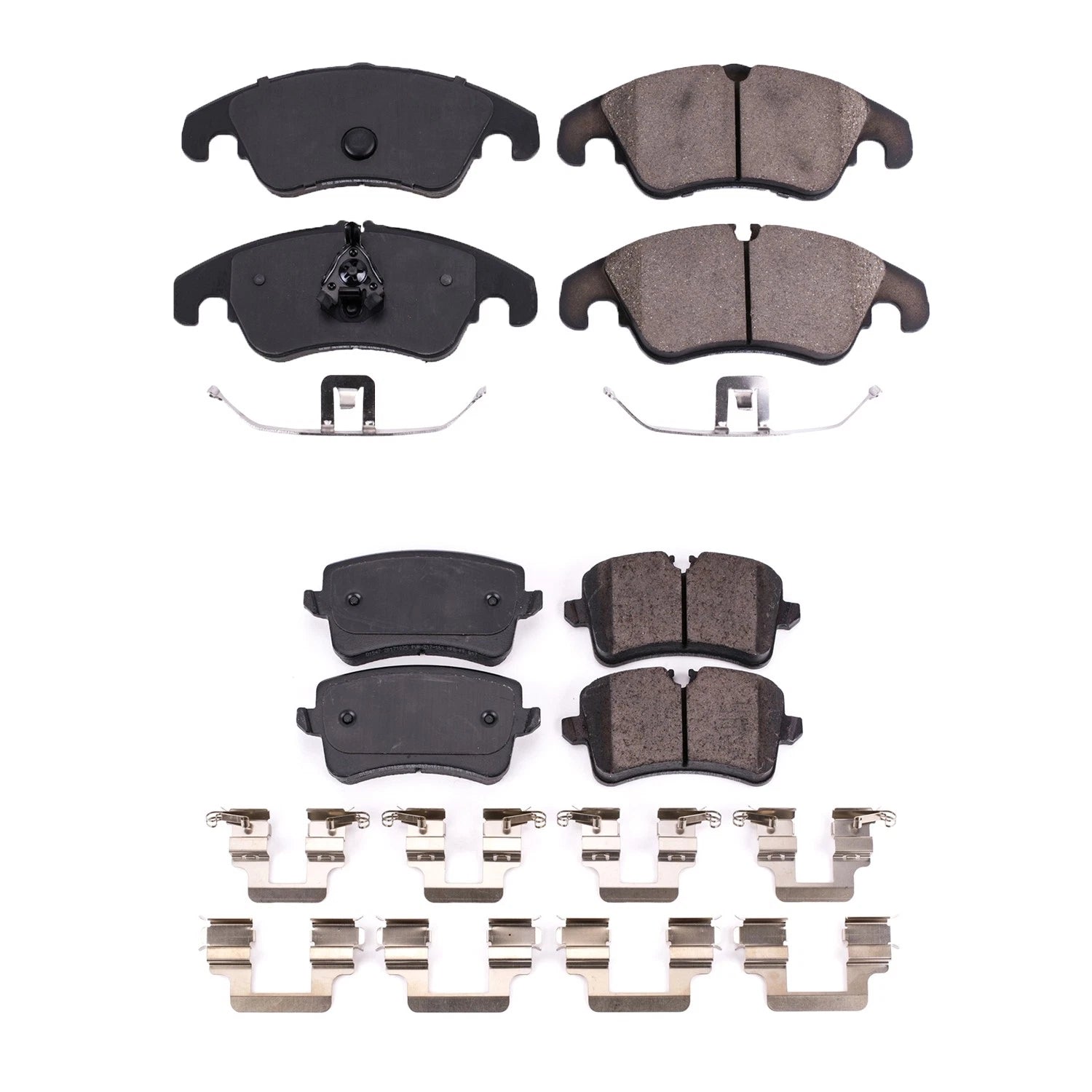 PowerStop 2X Front Rear Carbon Fiber Ceramic Brake Pads Kit for Audi A6 A7 (2012–2018)