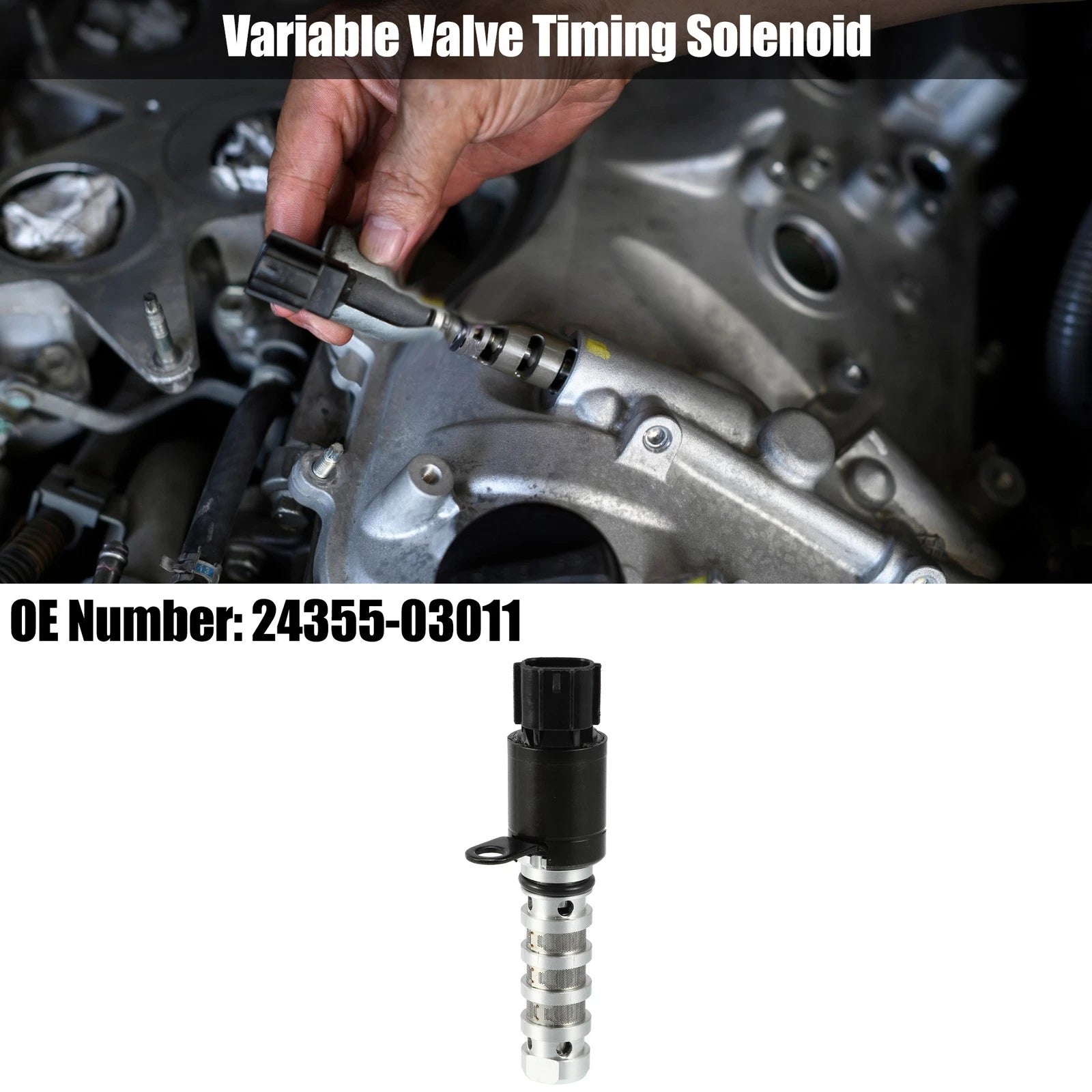 Variable Timing Oil Control Valve Solenoid 24355-03011 for Hyundai Kia 