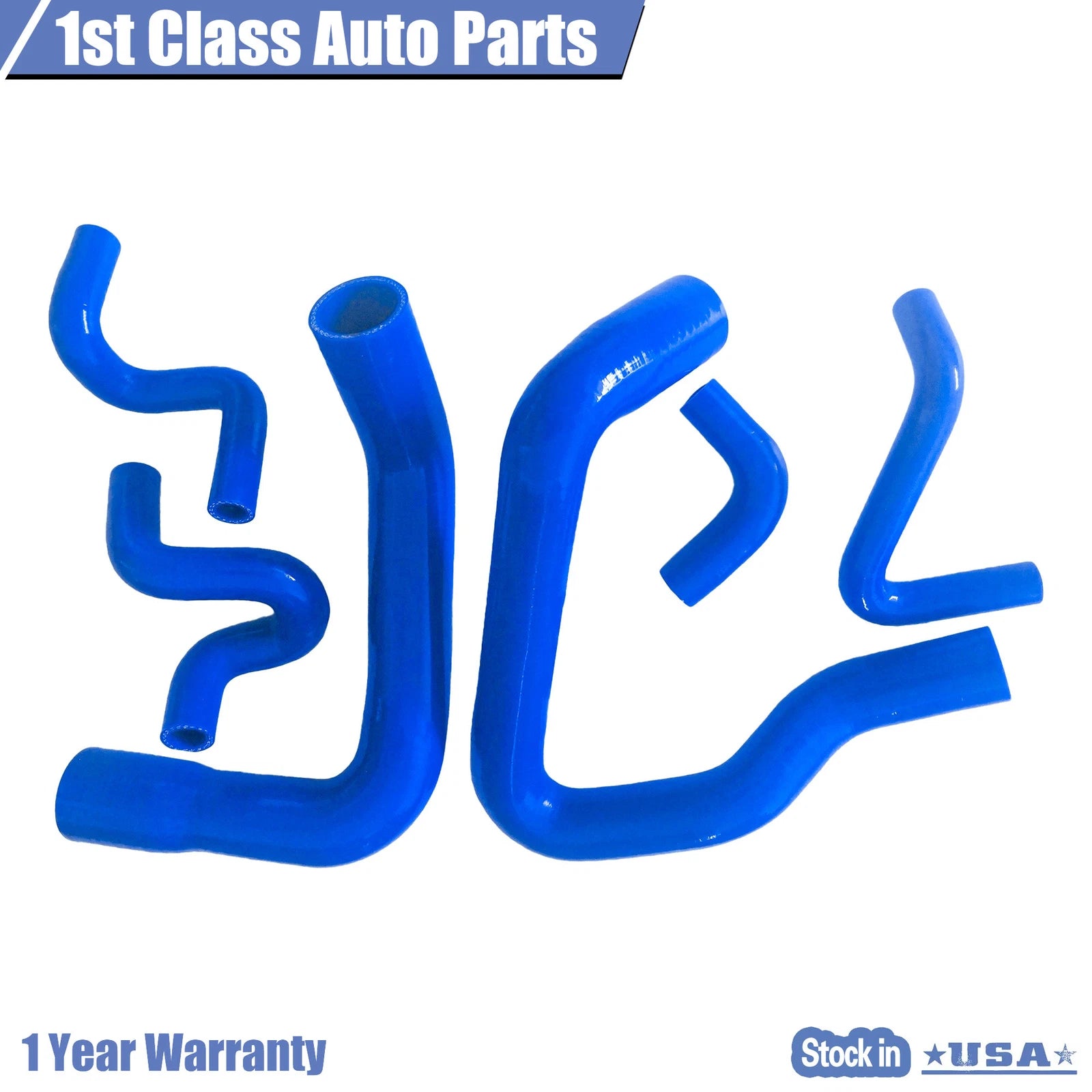 Silicone Radiator Hose Kit for Ford Mustang GT LX Cobra (1986–1993) Blue