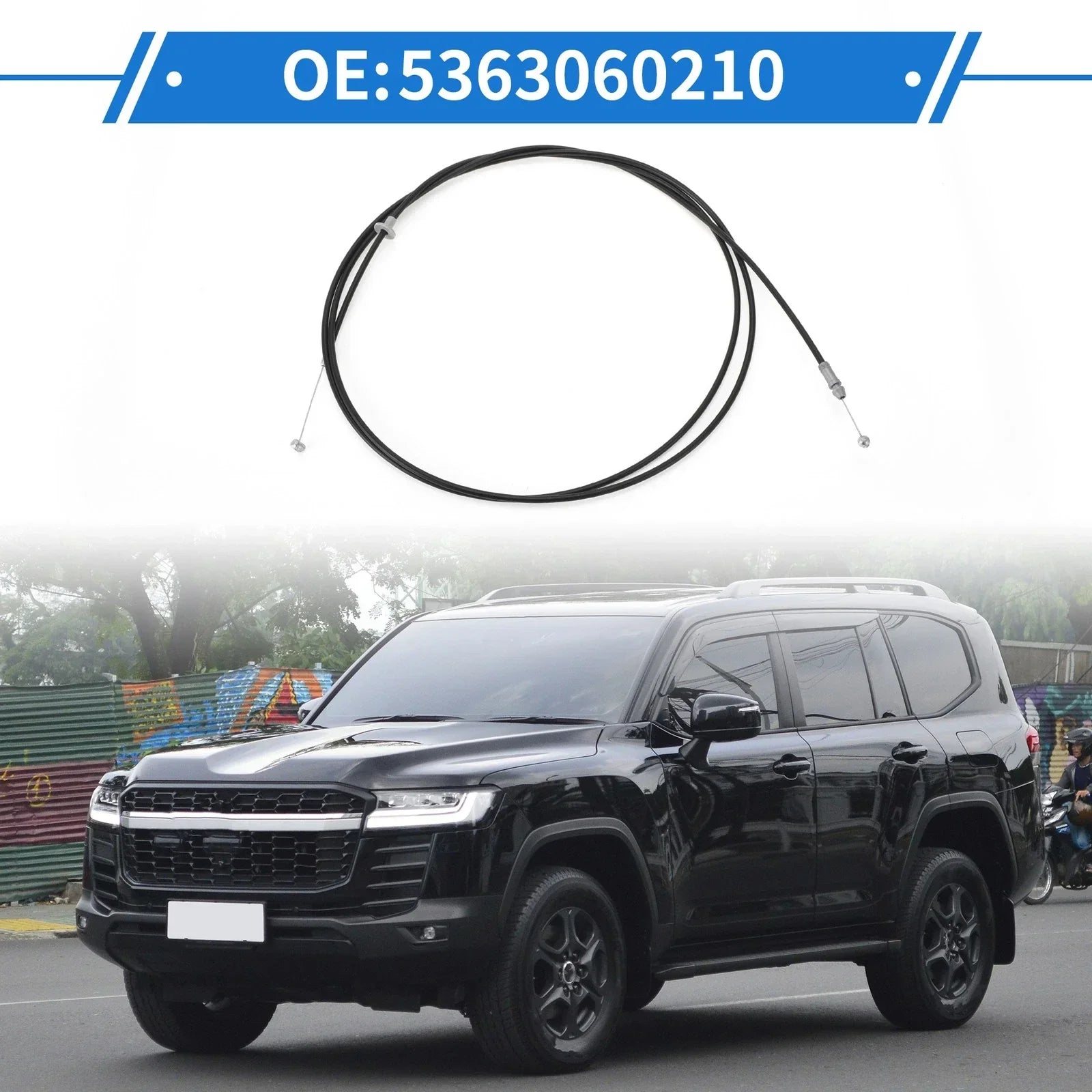Hood Release Cable for Toyota Land Cruiser (No. 5363060210)