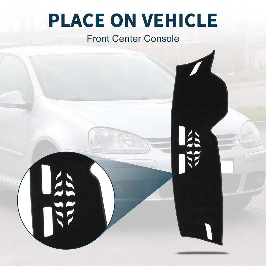 Dashboard Cover Mat for Volkswagen Golf 8 (2021–2024) Sun Protector Black