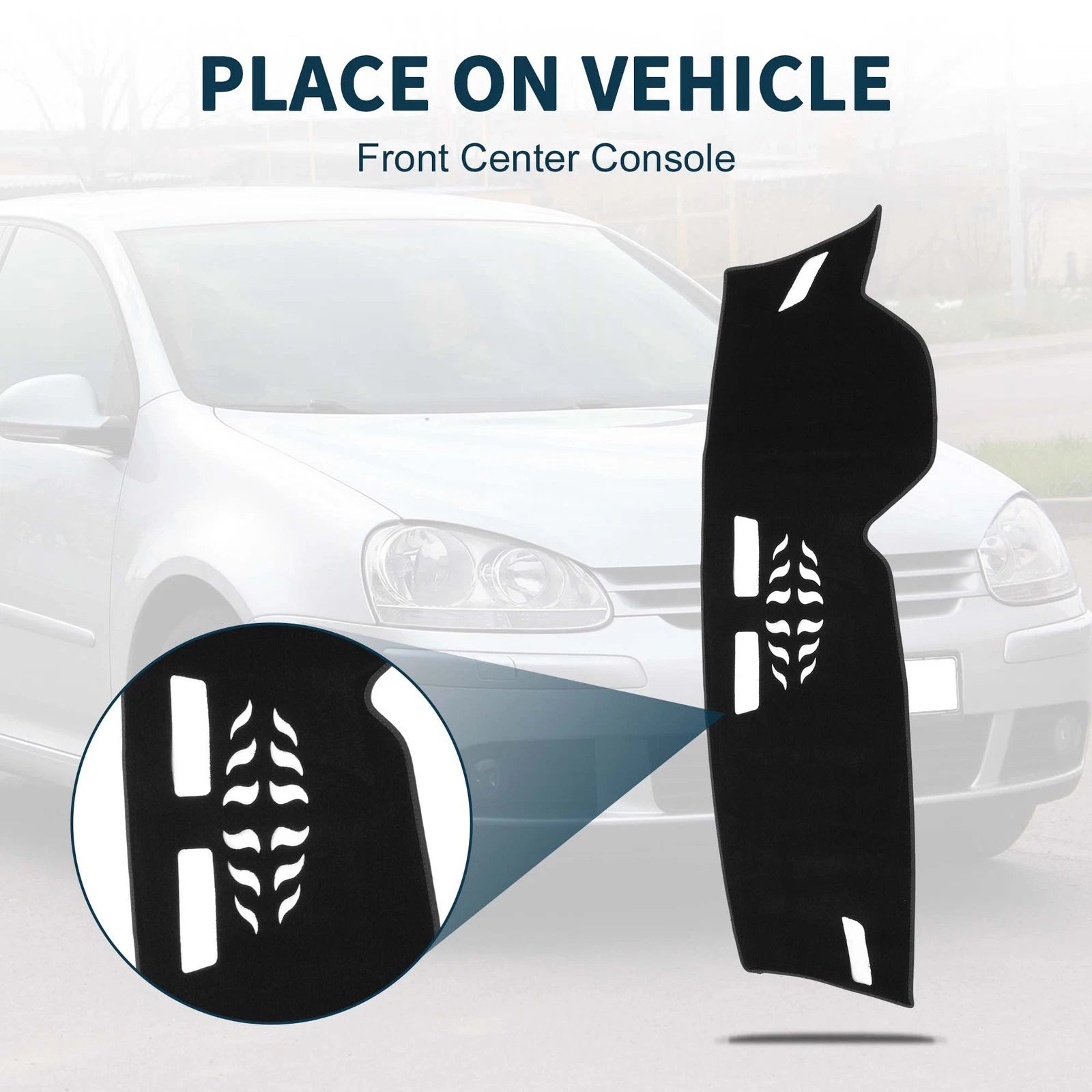 Dashboard Cover Mat for Volkswagen Golf 8 (2021–2024) Sun Protector Black