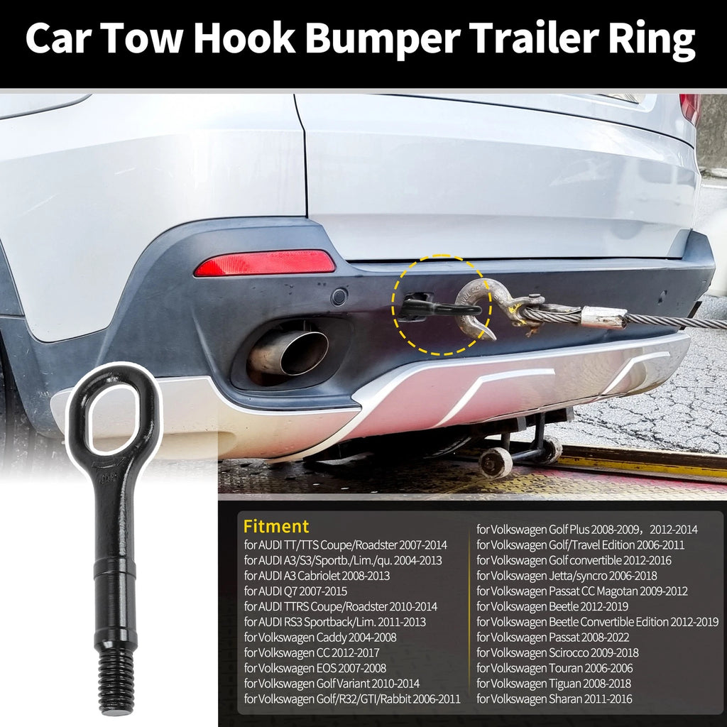 Tow Hook No.1T0805615A for Audi A3 (2004–2013) Towing Eye Hook