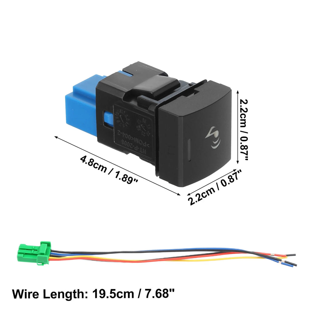 1 Pcs Hole Expansion Port Music Switch with Wire for Toyota Vehicles