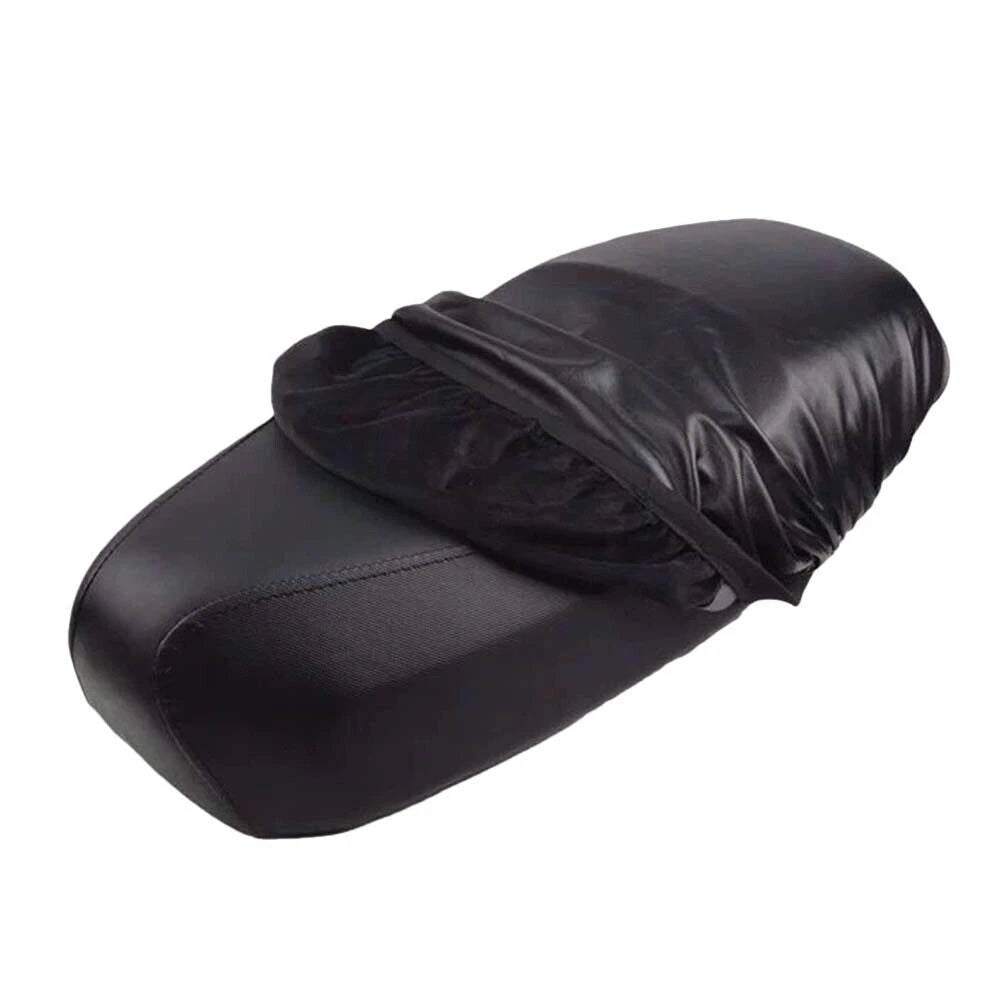 Waterproof Seat Cushion for Motorcycle (Black PU Leather, Elastic Design)