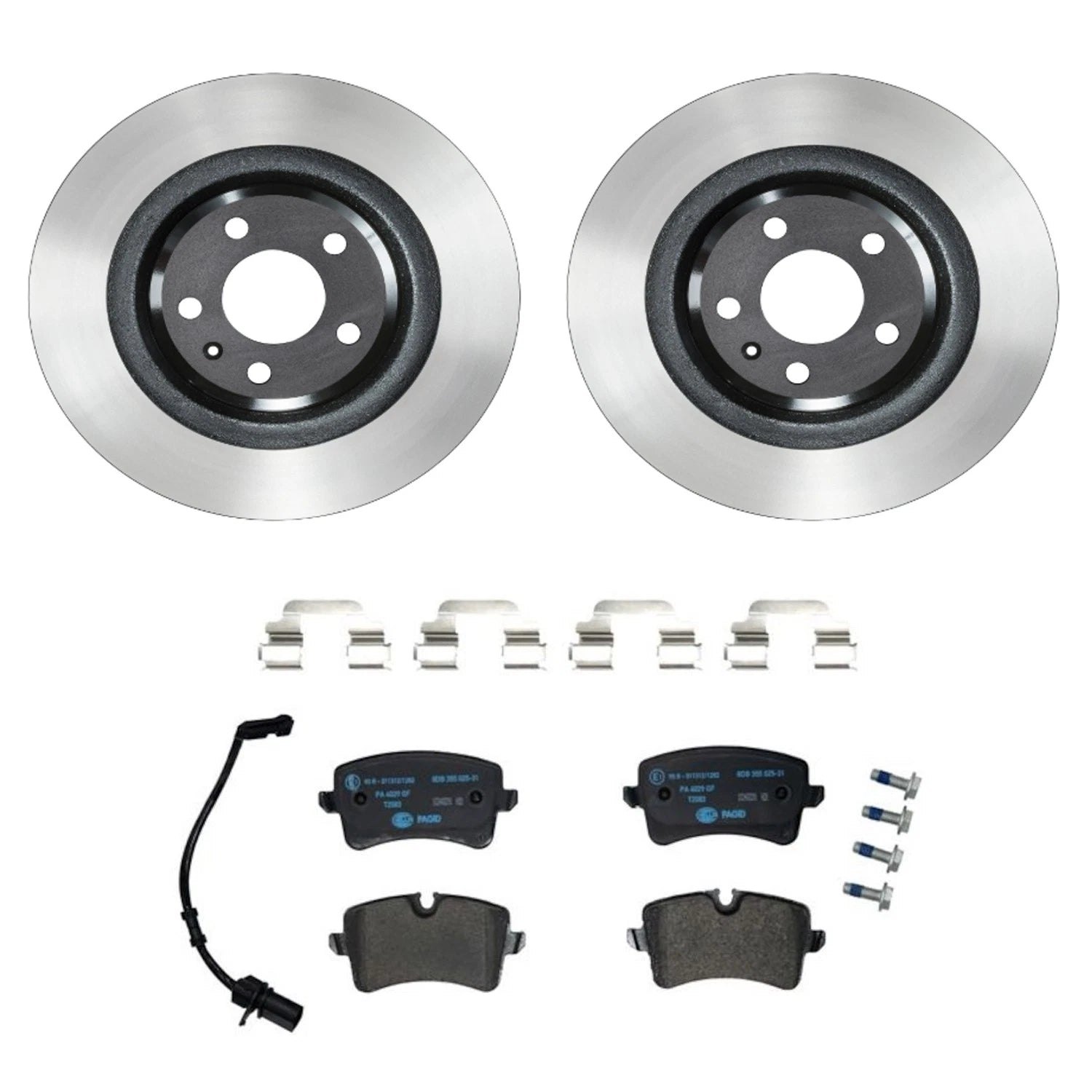 Wagner Rear Rotors & Hella Low-Met Disc Brake Pads Kit for Audi A6 (2012–2018)