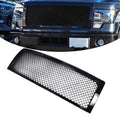 Front Bumper Center Upper Grille for Ford F-150 (2009–2014) Glossy Black
