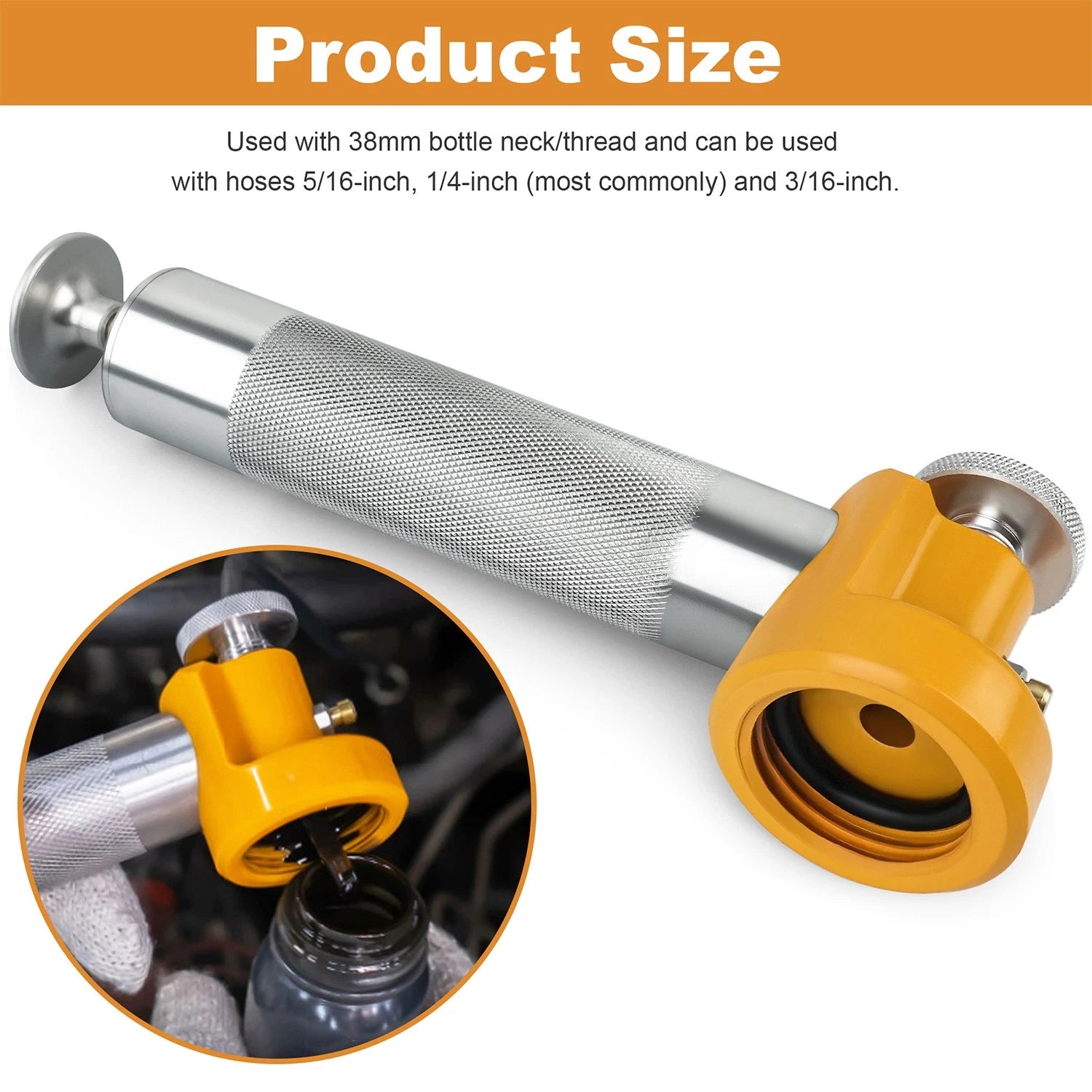 Oil Sampling Vacuum Pump for 5/16", 1/4" & 3/16" Hoses