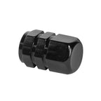 Set of 4 Tire Valve Stem Caps for Universal Fit (Glossy Black Aluminum)