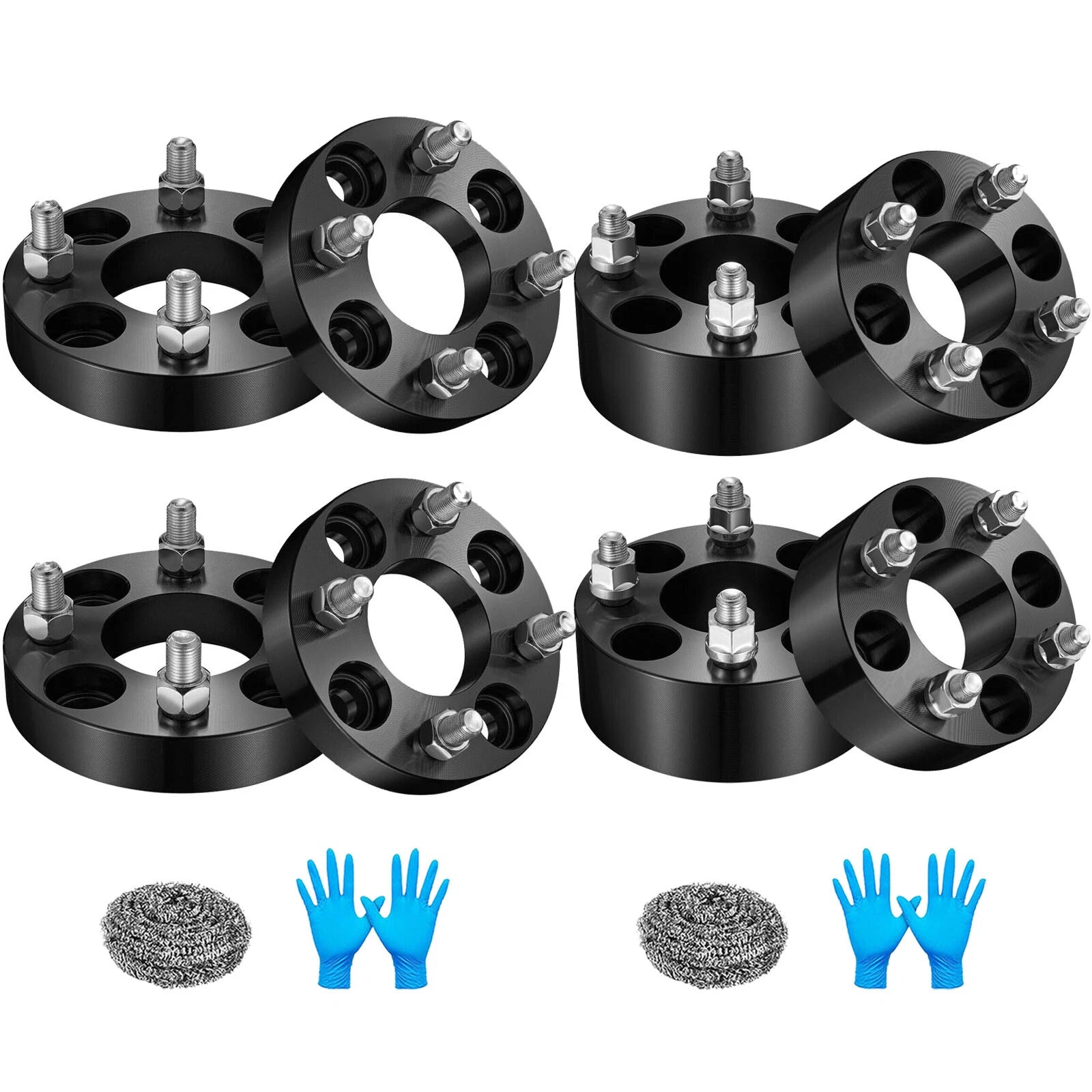 4PCS 1" & 2" Wheel Spacers for 4x101.6 Golf Cart/EZGO/Club Car (1/2"x20)