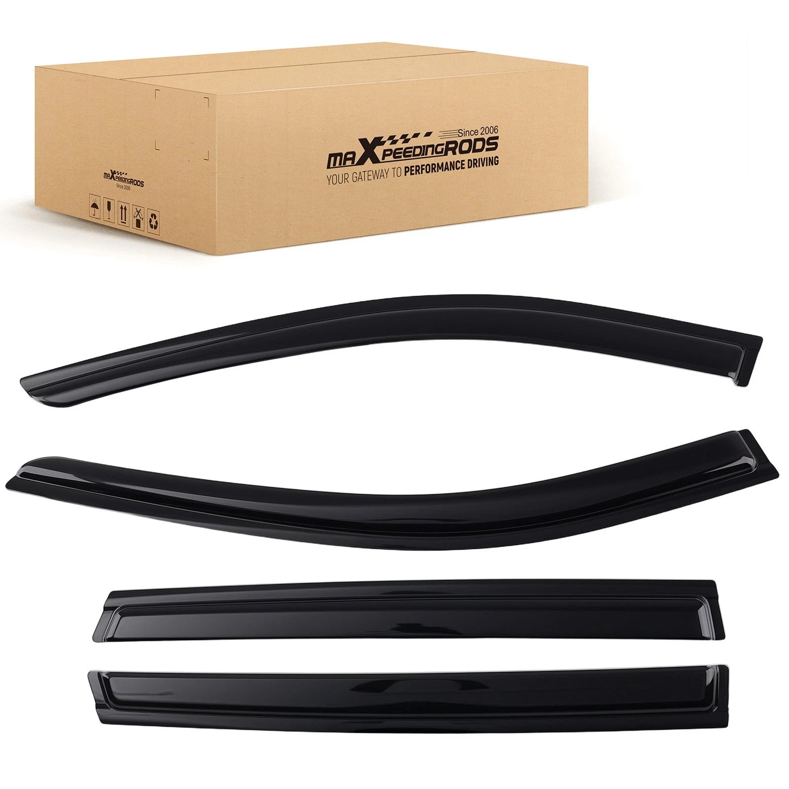 Set of 4 Rain Guard Visors for Nissan Rogue (2014–2020)
