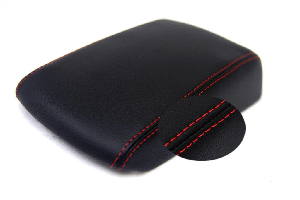 Center Console Armrest Cover for Mazda 3 (2003–2008) Red Stitch