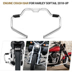 Mustache Engine Guard Crash Bar for Harley Softail Fat Boy (2018–2024) Chrome