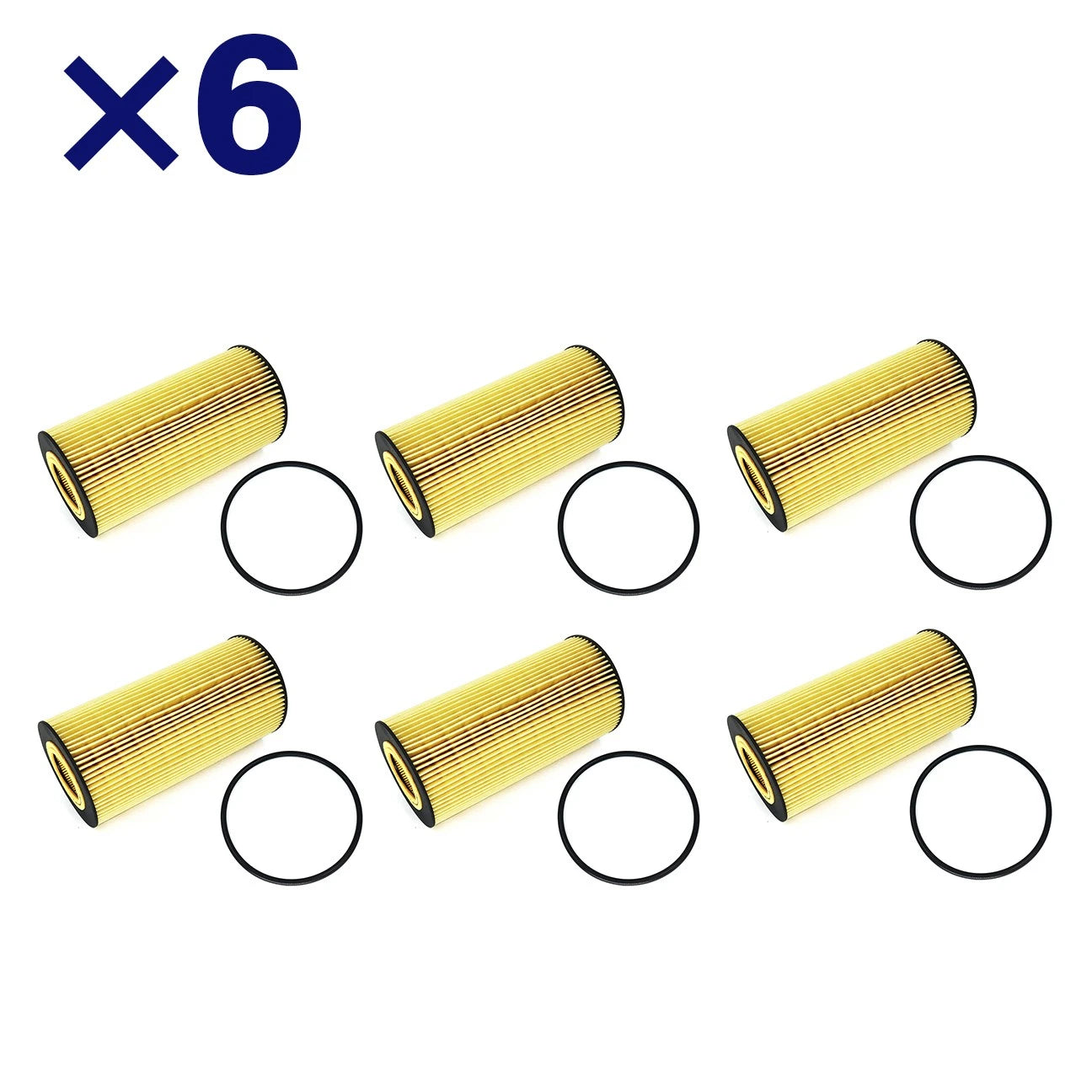 6PCS Oil Filter for Ford E-350 Super Duty (2008–2010) Powerstroke 6.0L/6.4L Diesel