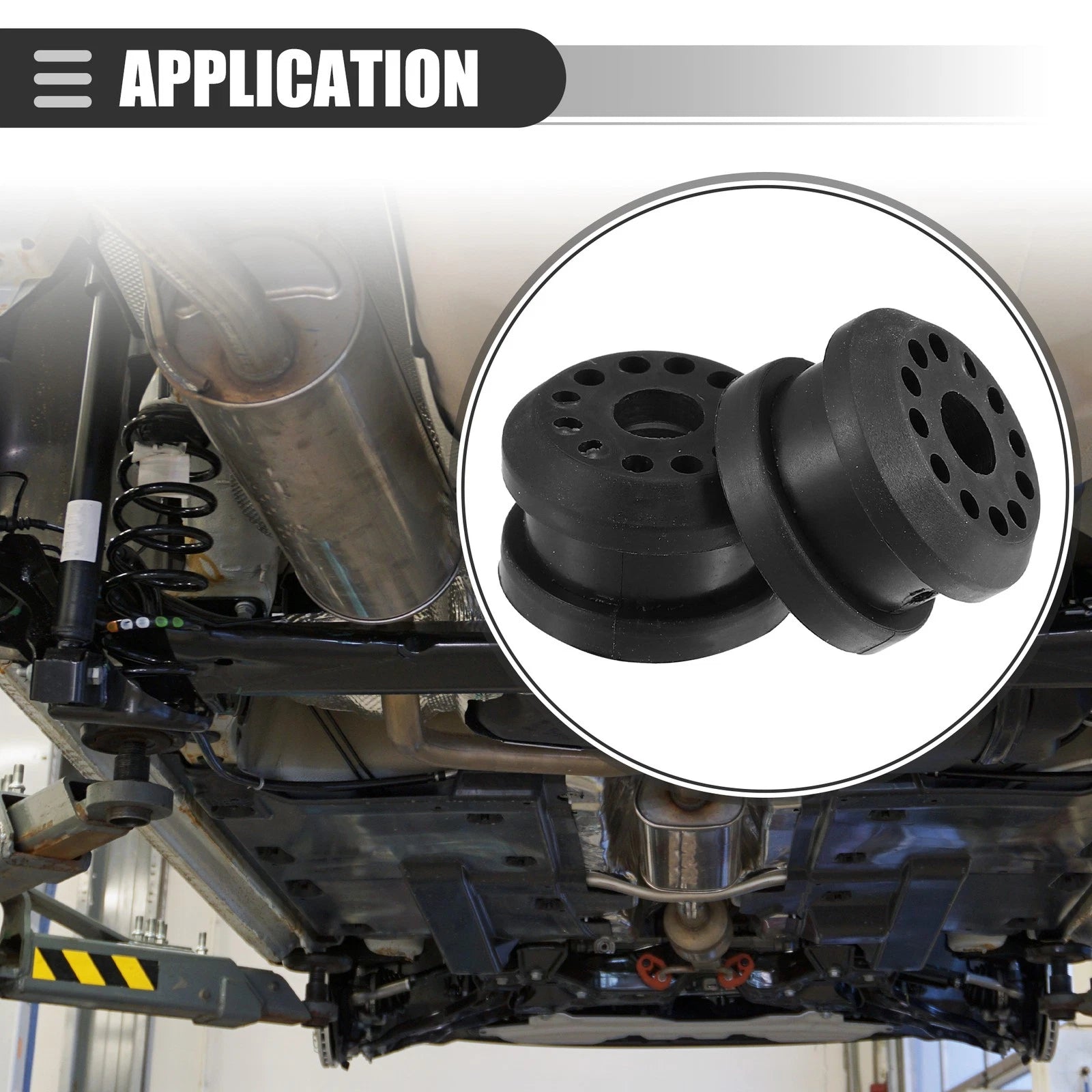 Set of 2 Transfer Case Linkage Bushings for Dodge Ram  52105555AA Rubber Black