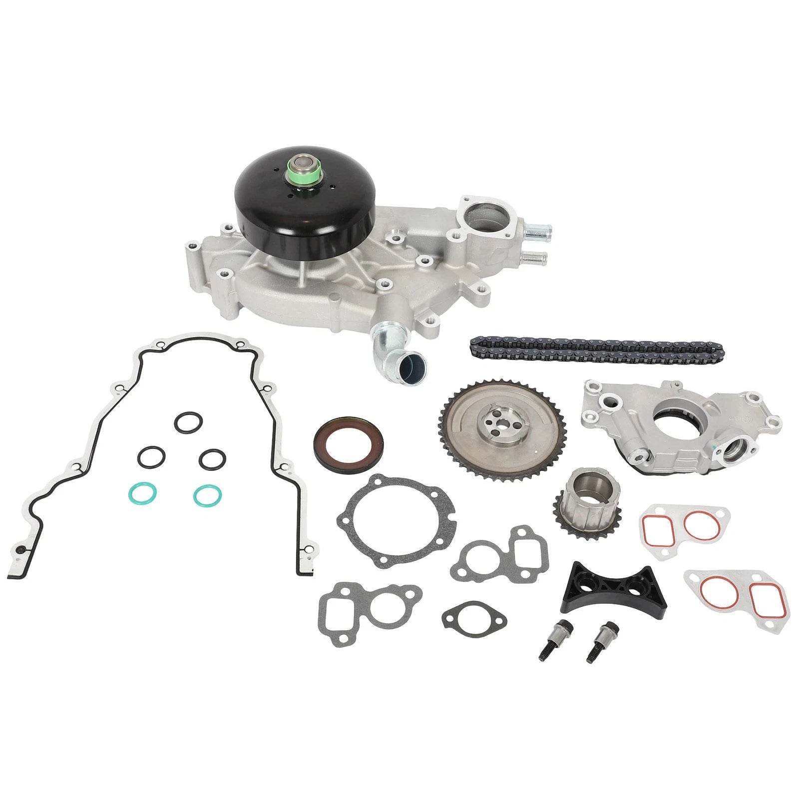Timing Chain Kit with Cover Gasket & Oil Pump for Cadillac GMC Chevrolet (2003–2006)