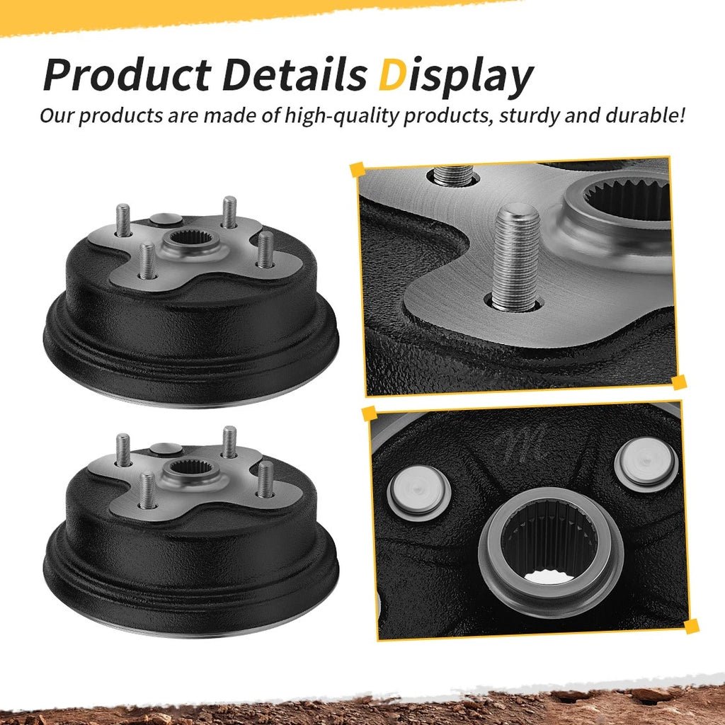 2X Front Brake Drum Hub Plate Shoes for Yamaha YFB250FW YFB250 (1996–2000)