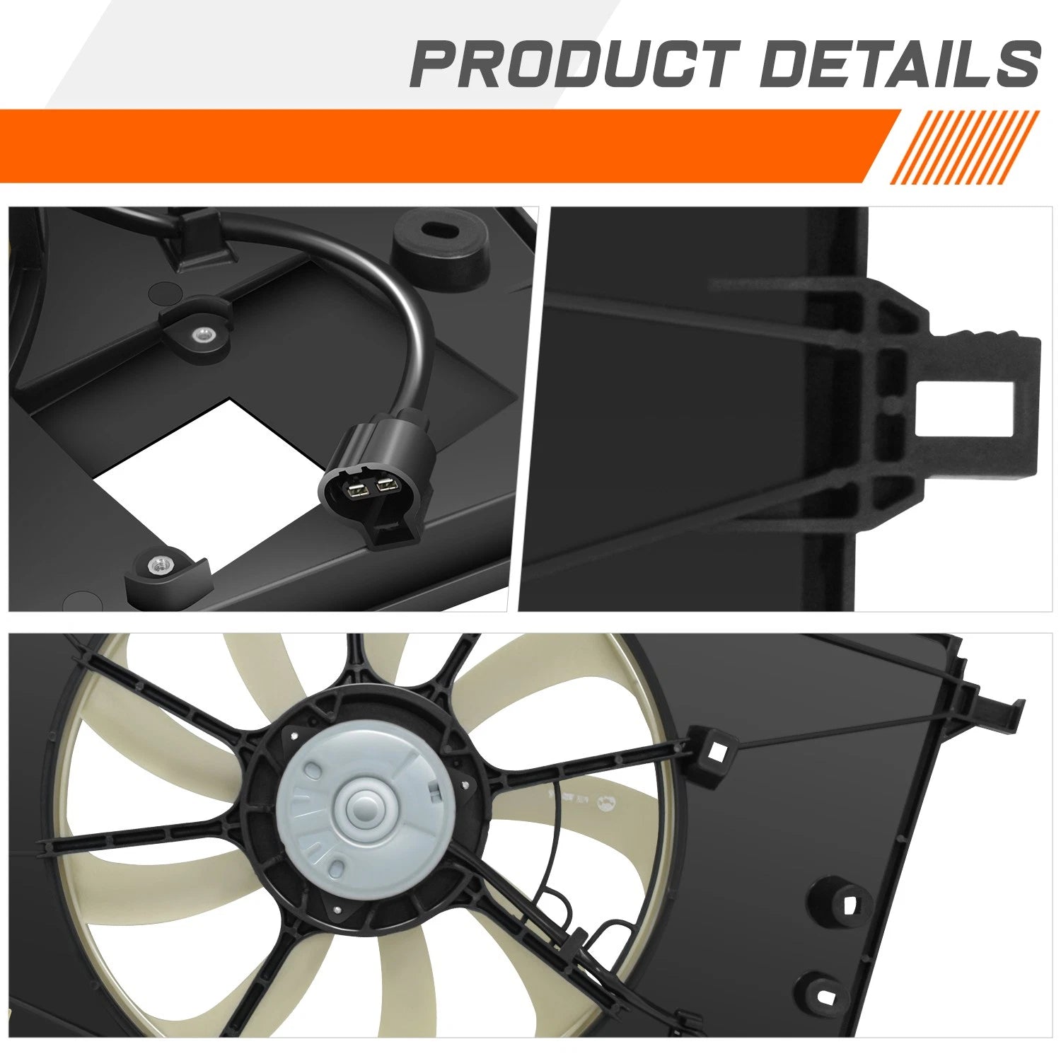 350mm Deep Dish Racing Steering Wheel for Universal Fit (Lightweight, Orange)