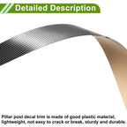 6 Pcs Pillar Window Trim for Chevy Malibu (2016–2021) Carbon Fiber Black