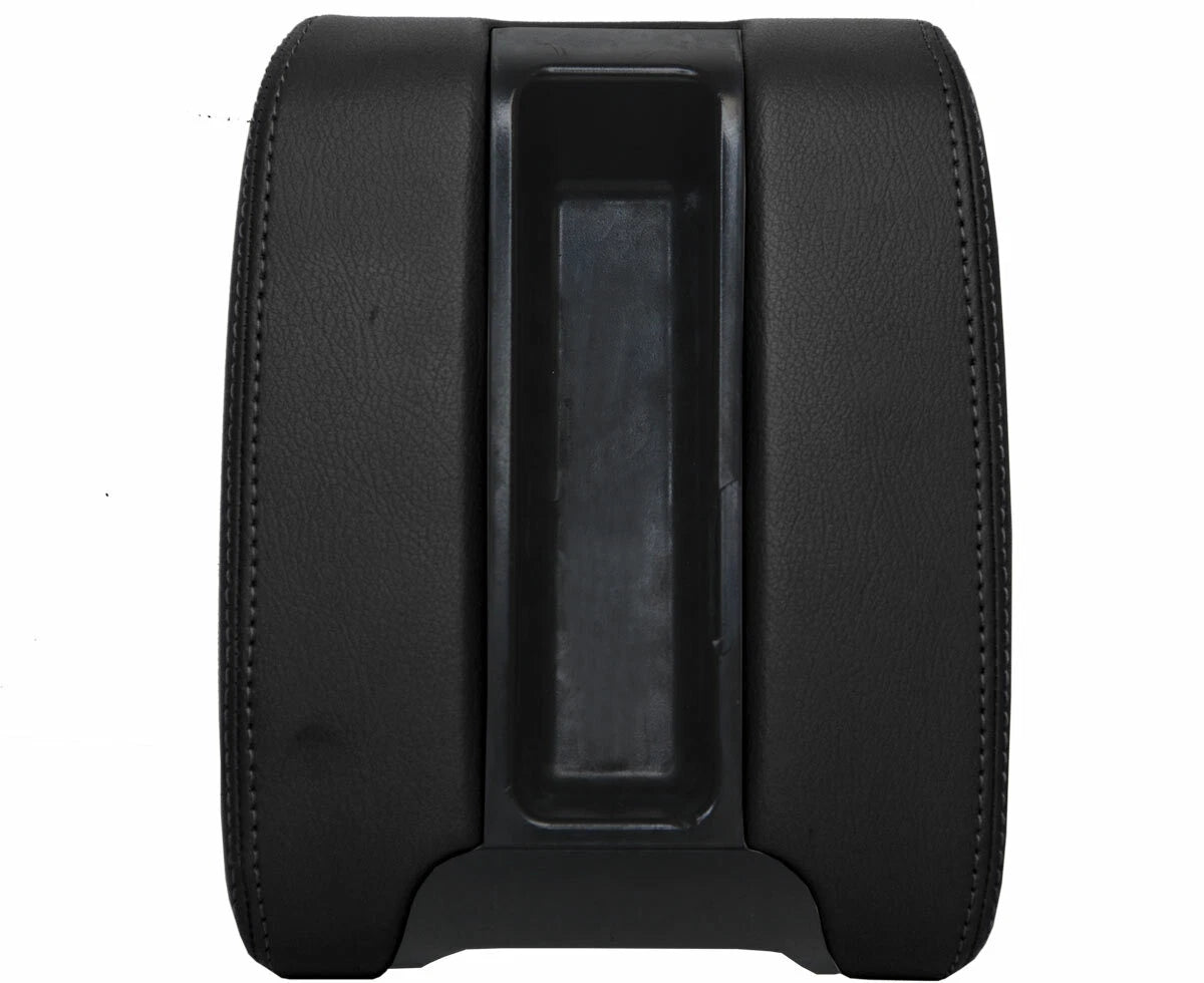 Leather Center Console Lid Armrest Cover for BMW E39 (1997–2003) Black