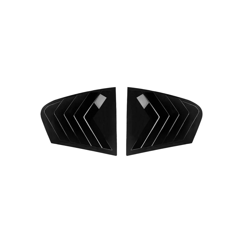 Gloss Black Rear Side Window Quarter Louver Cover for BMW 5-Series Sedan (2018–2023)