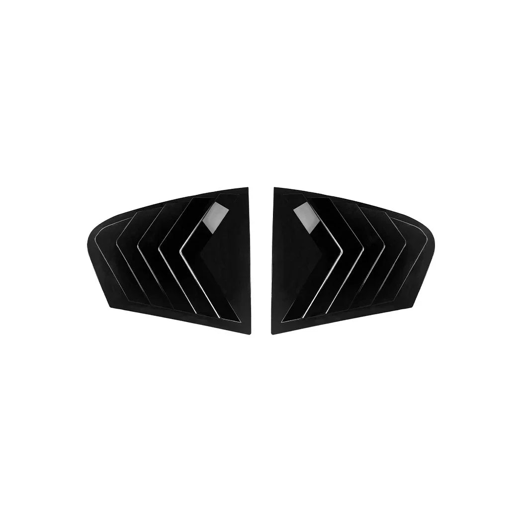Gloss Black Rear Side Window Quarter Louver Cover for BMW 5-Series Sedan (2018–2023)
