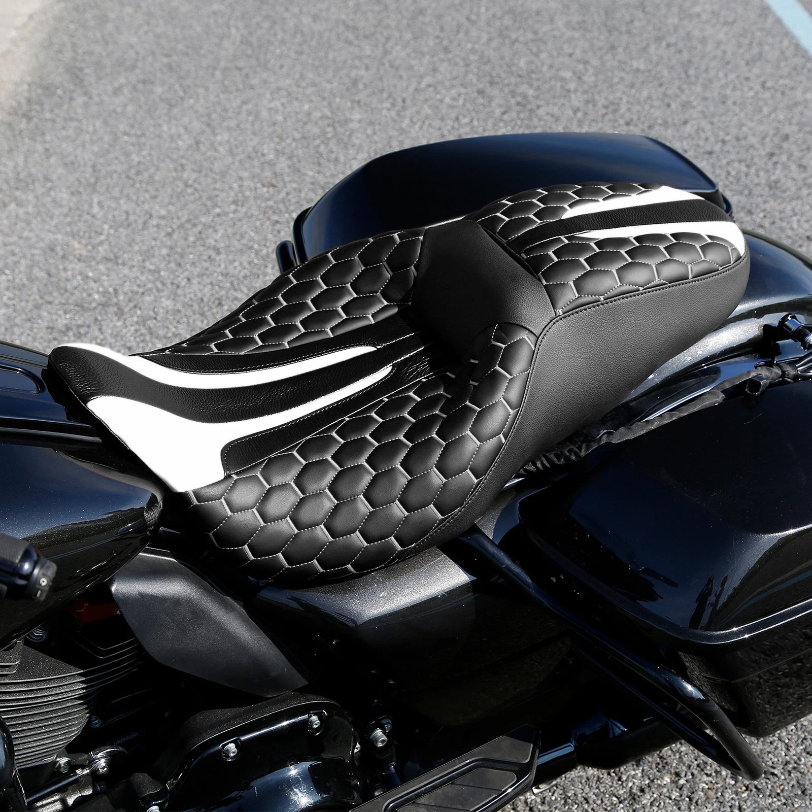 Rider Driver Passenger Seat for Harley Touring Electra Street Road Glide (2009–2023)
