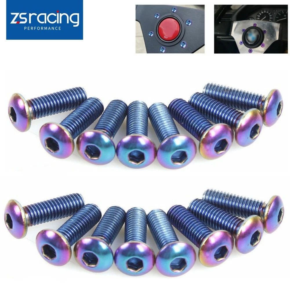 16PCS Steering Wheel Screw Kit for Upgrade Neo Chrome Round Head