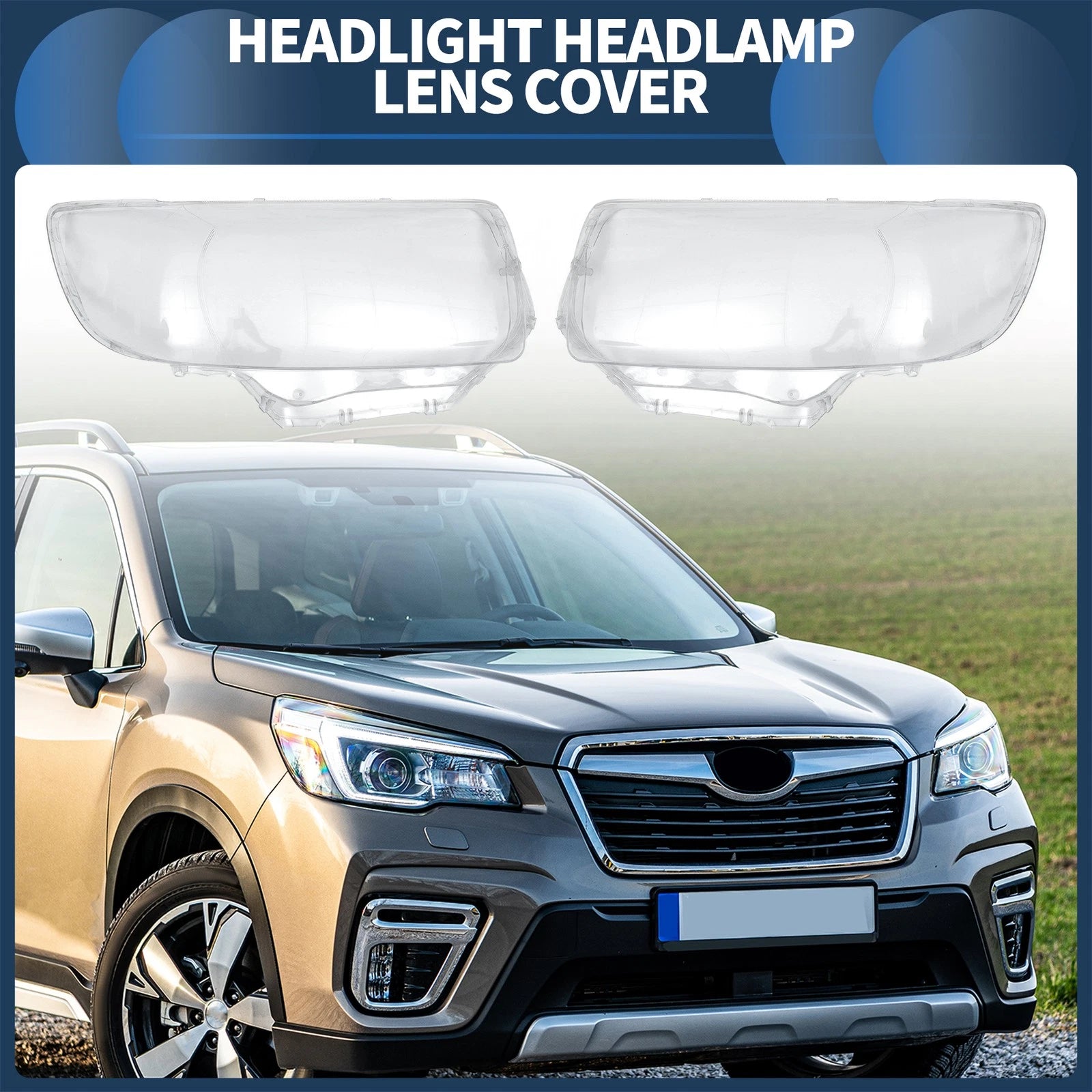 Pair Headlight Lens Covers for Subaru Forester (2006–2008)