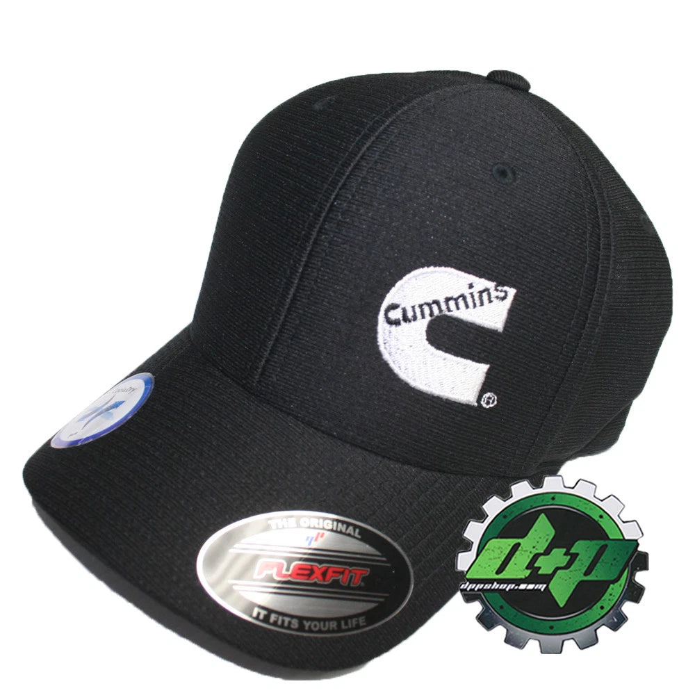 Cummins Flexfit Hat Black Wicking Cap for