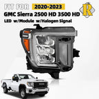 LED Headlight for GMC Sierra 2500 HD (2020–2023) w/ Halogen Signal Right