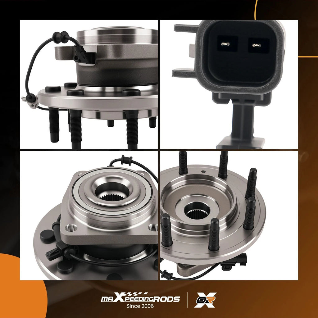 Front Wheel Hub Bearing Assembly Pair for Chevrolet Silverado Sierra HD (2011–2019)