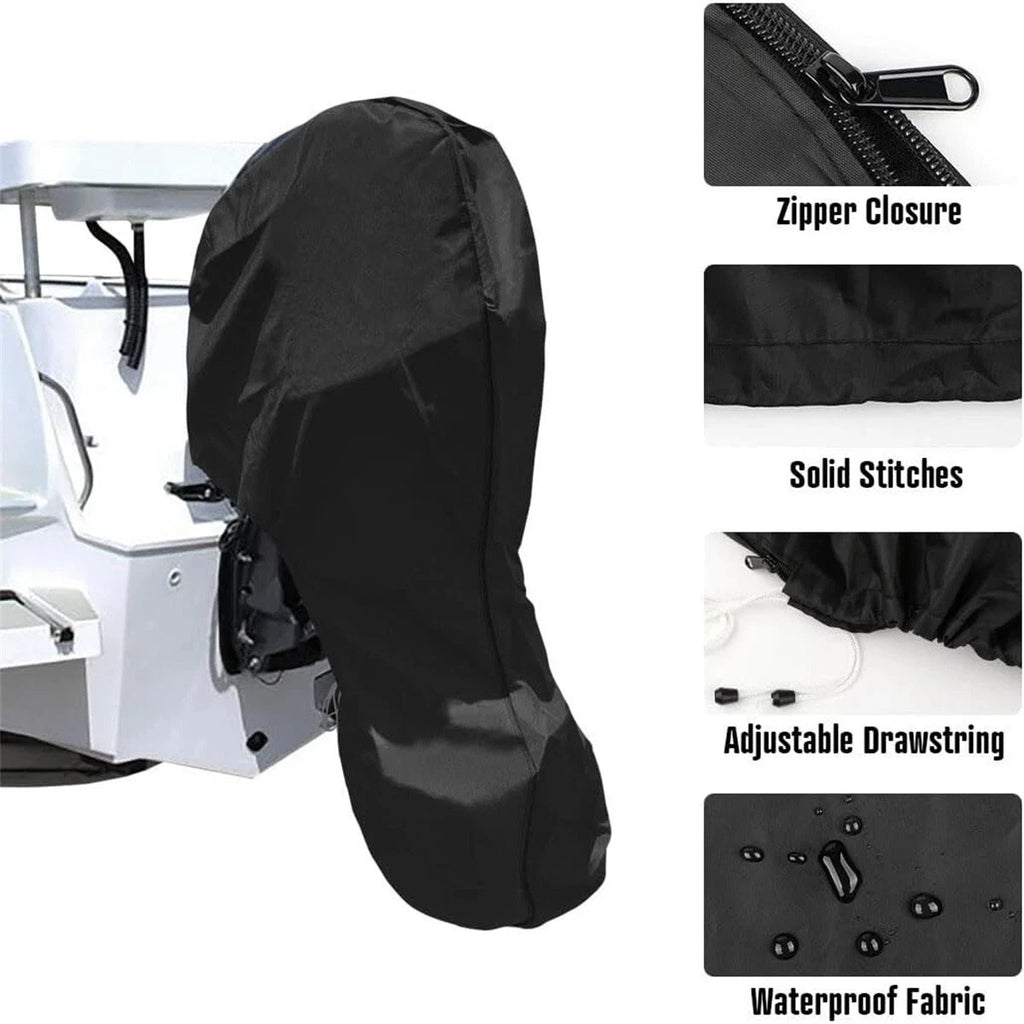 Heavy Duty Outboard Engine Cover for Boat 100-150HP (Full Motor Storage)