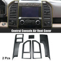 2X Carbon Fiber Pattern Central Console Air Vent Cover for Ford F-150 (2015–2019)