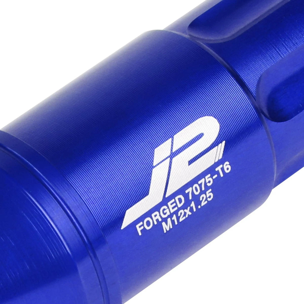 20 Pcs J2 7075 Forged Aluminum M12x1.25 Spline Drive Lug Nut Set - Blue