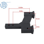 Adjustable Dual Hitch Extender for Towing (2in to 8in Rise/Drop)