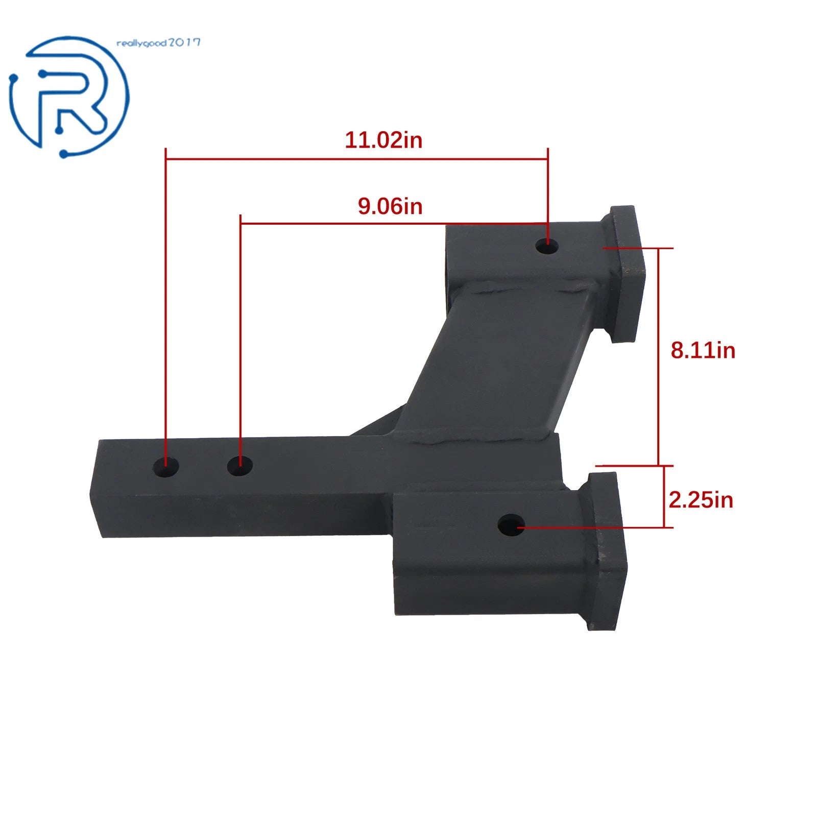 Adjustable Dual Hitch Extender for Towing (2in to 8in Rise/Drop)