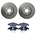 Front Rotors & Low-Met Disc Brake Pad Kit for Audi A6 Quattro, Q5 (2012–2018)