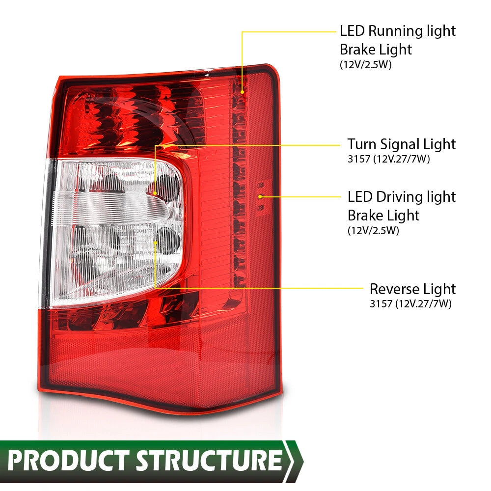 LED Tail Light Brake Lamp Right Side for Chrysler Town & Country (2011–2016)