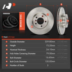 Front Disc Brake Rotors for BMW 328i 228i 328d 428i (2013–2015)