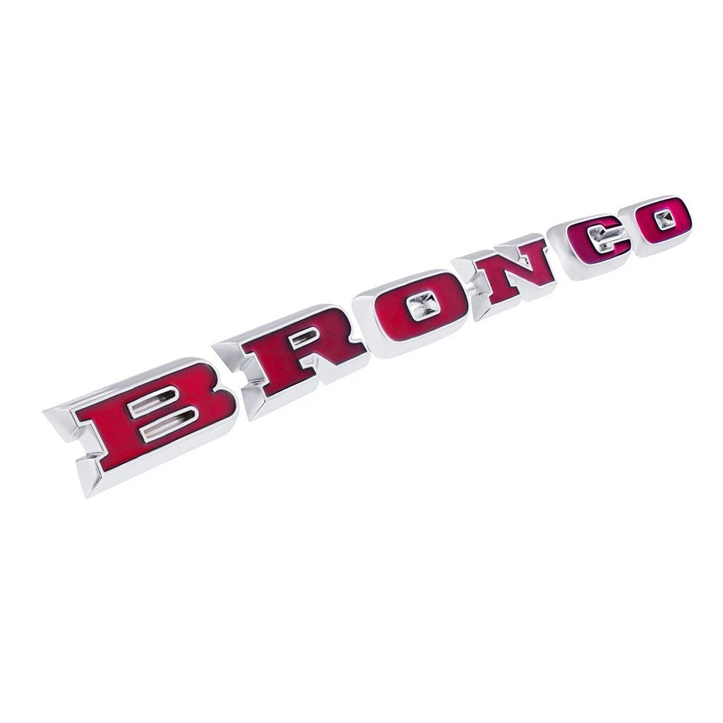 Chrome Bronco Grille Letter Emblem Set for 1966–1977 Ford Bronco