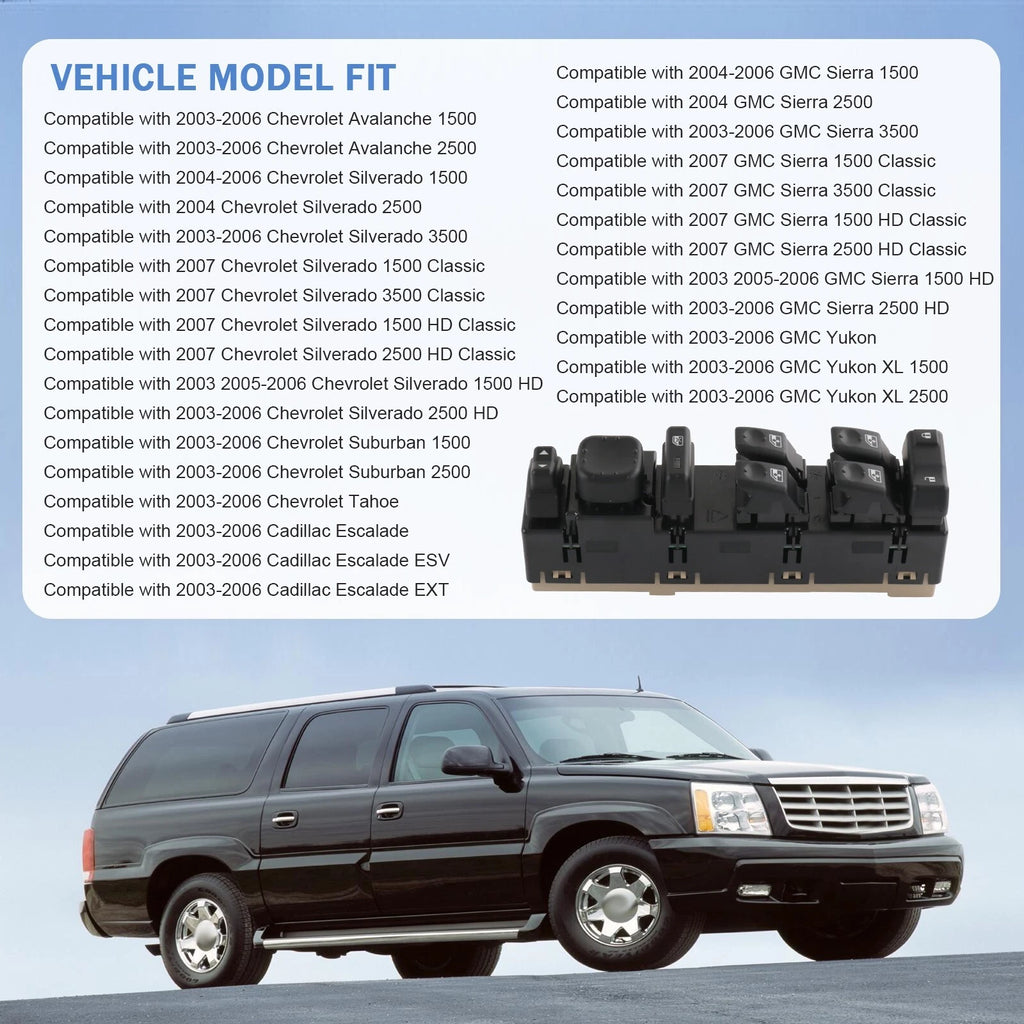 Power Window Switch for GMC Sierra 1500 (2003-2007)