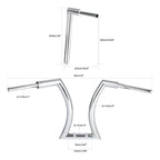 2X 14/16/18/20'' Rise 2'' Ape Hanger Handlebar for Harley Sportster